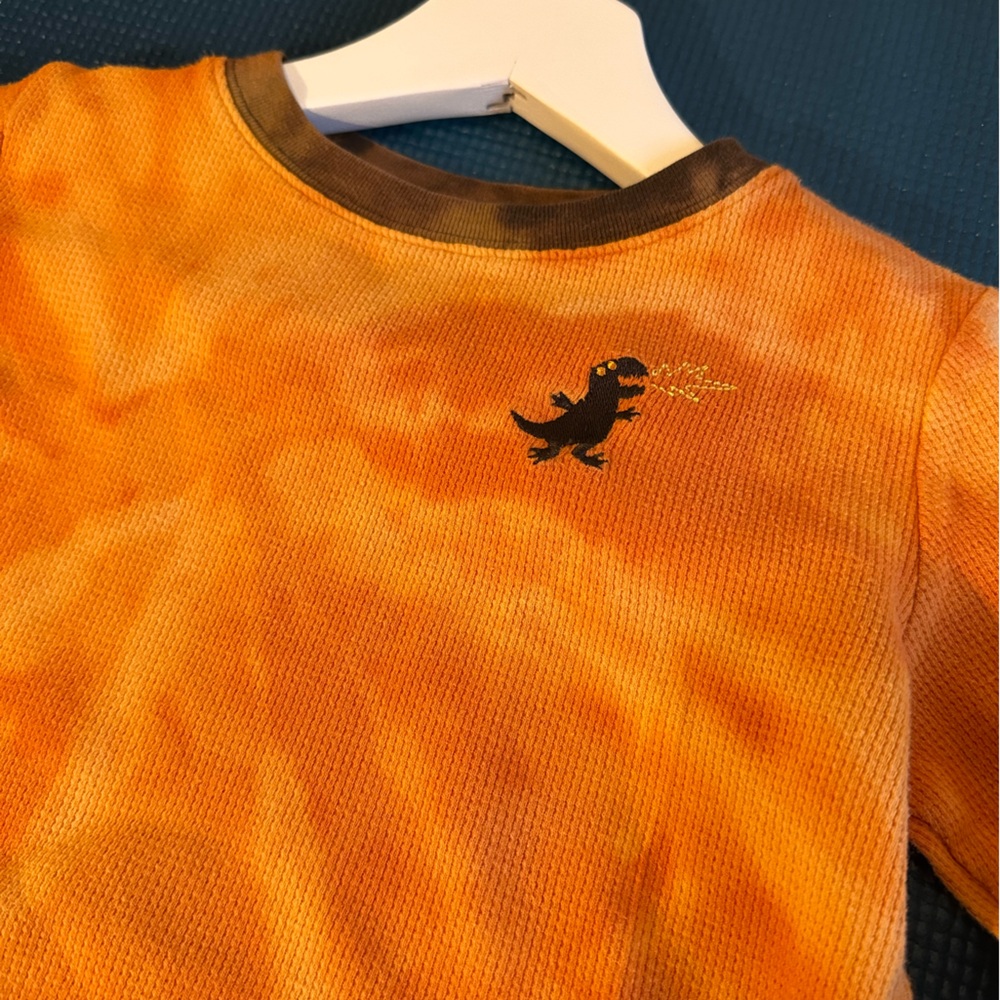 Dinosaur tie dye long sleeve kids shirt